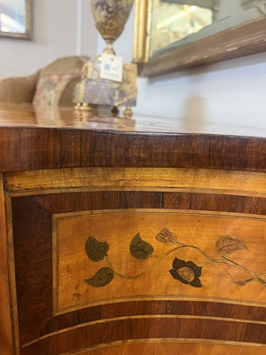 Lot 433 - A George III satinwood, rosewood and marquetry side cabinet