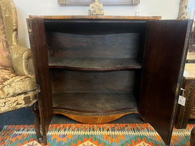 Lot 433 - A George III satinwood, rosewood and marquetry side cabinet