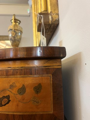 Lot 433 - A George III satinwood, rosewood and marquetry side cabinet