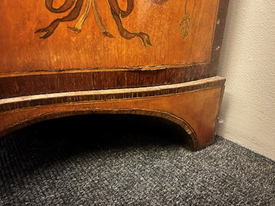 Lot 433 - A George III satinwood, rosewood and marquetry side cabinet