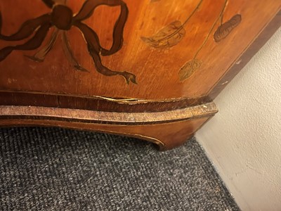 Lot 433 - A George III satinwood, rosewood and marquetry side cabinet