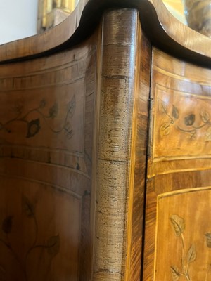 Lot 433 - A George III satinwood, rosewood and marquetry side cabinet
