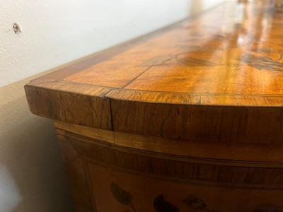 Lot 433 - A George III satinwood, rosewood and marquetry side cabinet