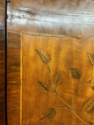 Lot 433 - A George III satinwood, rosewood and marquetry side cabinet