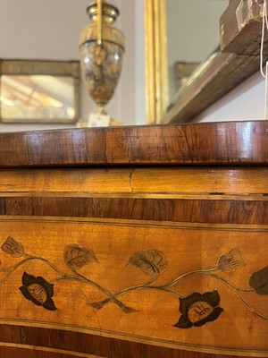 Lot 433 - A George III satinwood, rosewood and marquetry side cabinet