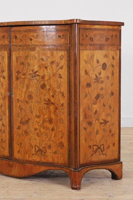 Lot 433 - A George III satinwood, rosewood and marquetry side cabinet