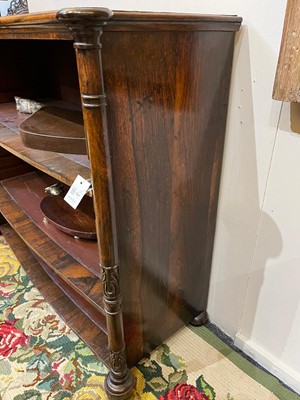 Lot 417 - A George IV rosewood open bookcase