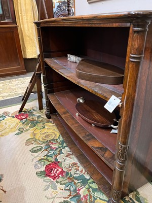 Lot 417 - A George IV rosewood open bookcase