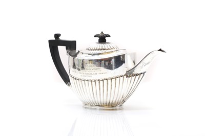 Lot 2 - A silver teapot