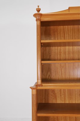 Lot 404 - A George III-style satinwood open bookcase