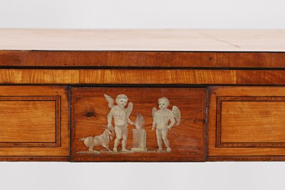 Lot 401 - A George III satinwood card table