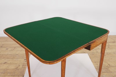 Lot 401 - A George III satinwood card table