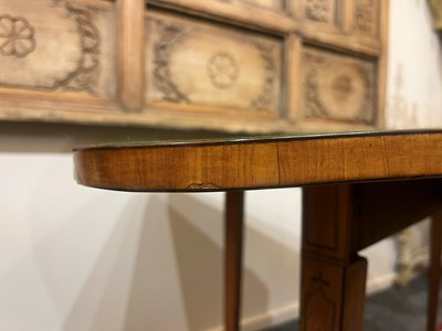 Lot 401 - A George III satinwood card table