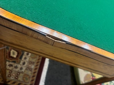 Lot 401 - A George III satinwood card table