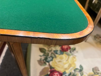 Lot 401 - A George III satinwood card table