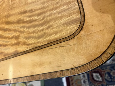 Lot 401 - A George III satinwood card table