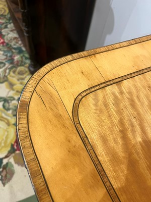 Lot 401 - A George III satinwood card table
