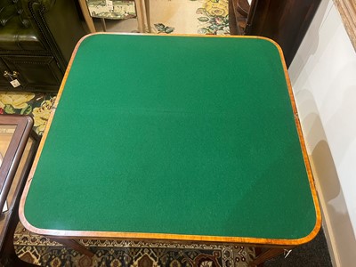 Lot 401 - A George III satinwood card table