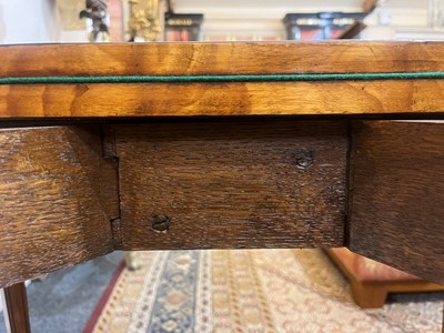 Lot 401 - A George III satinwood card table