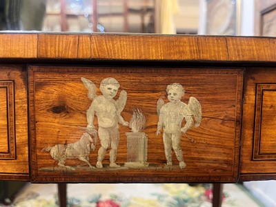 Lot 401 - A George III satinwood card table