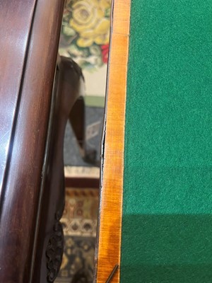 Lot 401 - A George III satinwood card table