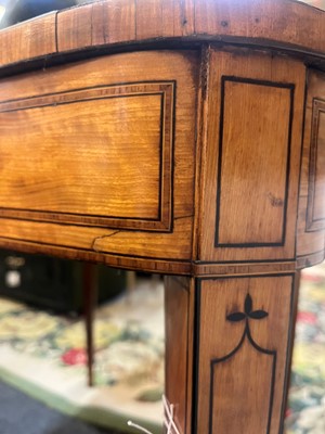 Lot 401 - A George III satinwood card table