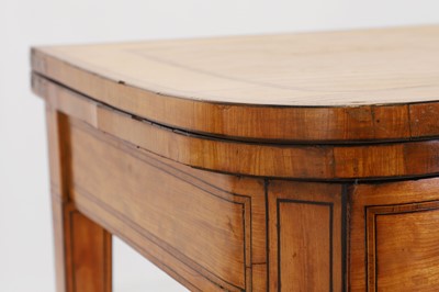 Lot 401 - A George III satinwood card table