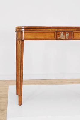 Lot 401 - A George III satinwood card table