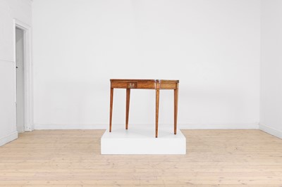 Lot 401 - A George III satinwood card table
