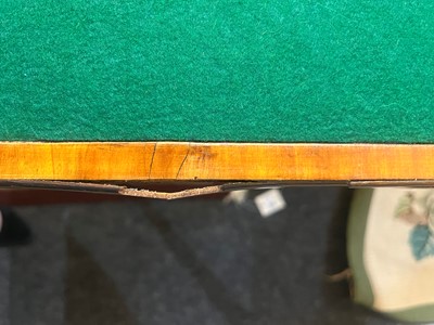 Lot 401 - A George III satinwood card table