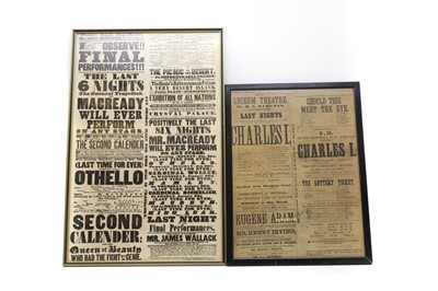 Lot 169 - Four printed theatrical play bills