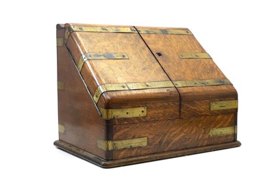 Lot 383A - A Victorian oak stationary box