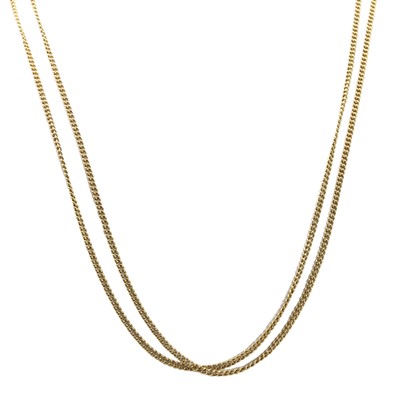 Lot 476 - A gold cable link necklace