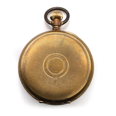 Lot 533 - A rolled gold top wind open faced Neva pocket watch