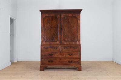 Lot 94 - A George III mahogany linen press