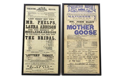 Lot 173 - Four Theatre Royal Manchester printed playbills