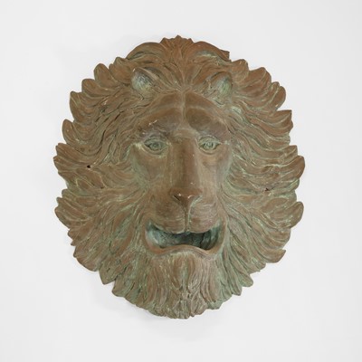 Lot 352 - A large lion mask wall mount