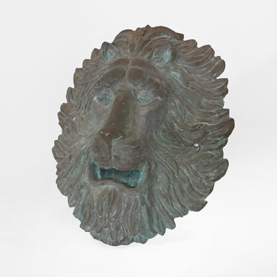 Lot 352 - A large lion mask wall mount