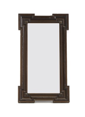 Lot 363 - A Northern European veneered mirror