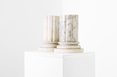 Lot 42 - A pair of neoclassical-style alabaster bookends