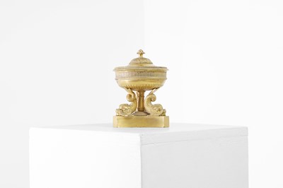 Lot 40 - A Regency-style gilt-metal inkstand