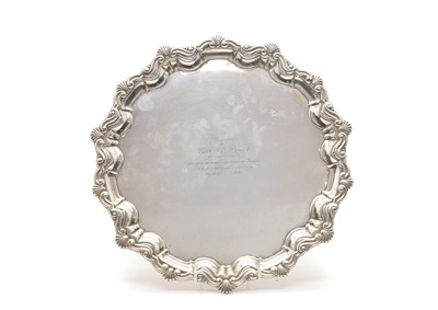 Lot 65 - A silver salver