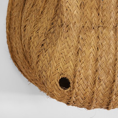 Lot 586 - A life-sized woven seagrass bull's head