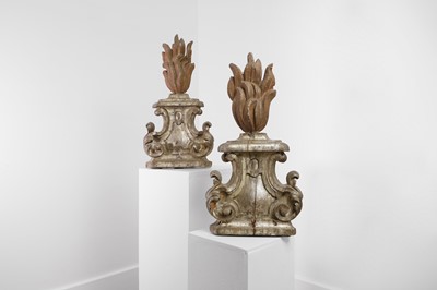 Lot 142 - A pair of carved altarpieces