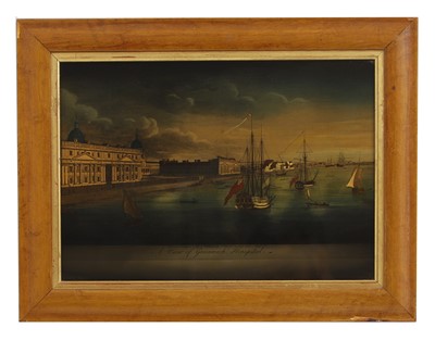 Lot 199 - Three reverse-coloured engravings on glass