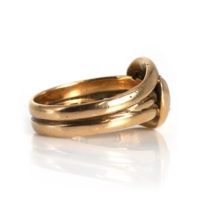 Lot 41 - An Edwardian 18ct gold diamond snake ring
