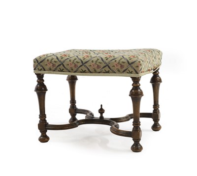 Lot 343 - A William and Mary style footstool