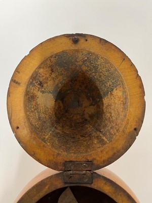 Lot 655 - A George III fruitwood pear-shaped tea caddy