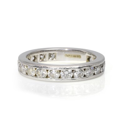 Lot 166 - A platinum and diamond eternity ring, by Tiffany & Co.