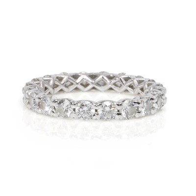 Lot 270 - A platinum and diamond eternity ring